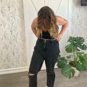 Abercrombie & Fitch The Ankle Straight Ultra High Rise Jeans Curve Love 14R 32